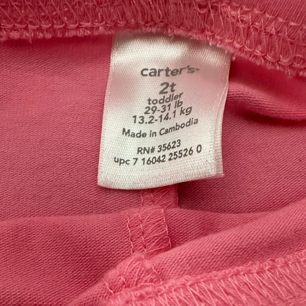 NWOT Carter’s Basic Leggings with Bow in Pink Size 2T Girls